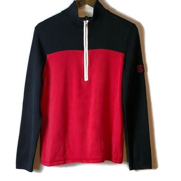 Lauren Ralph Lauren Other - LAUREN RALPH LAUREN Mens Colorblock Mock Neck Sweater Size XL Logo Patch Y2K